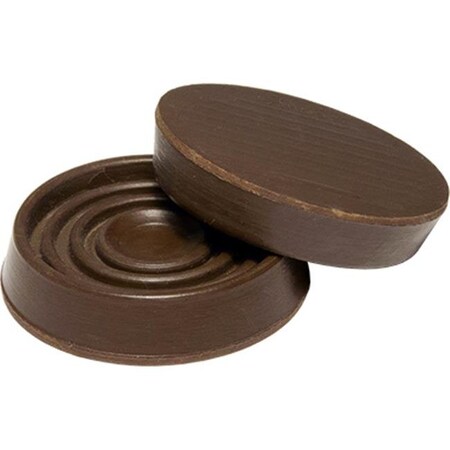 Richelieu Richelieu America 235940 1.56 in. TruGuard Round Rubber Cup; Brown - Pack of 4 235940